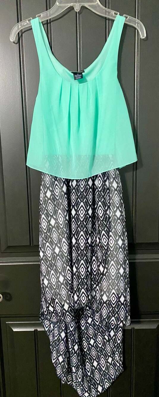 rue21 Mint Green Layered Geometric Print Cutout Back Dress Size XS